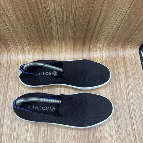 Rothy’s The Original Slip On Sneaker Black Women’s Size 9.5 - Picture 2 of 9
